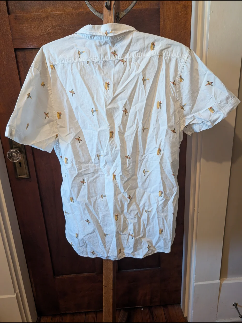 Express White Button-Up Shirt with Black Label